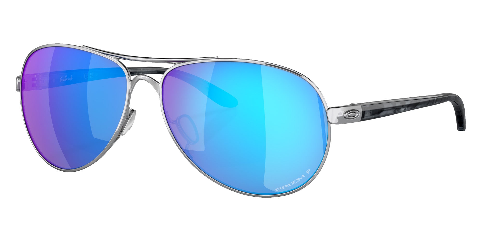 OAKLEY OO4079 Feedback 407933 59 - Polished Chrome / Prizm Sapphire Polarized Mirrored #id:oo4079407933_s:102105