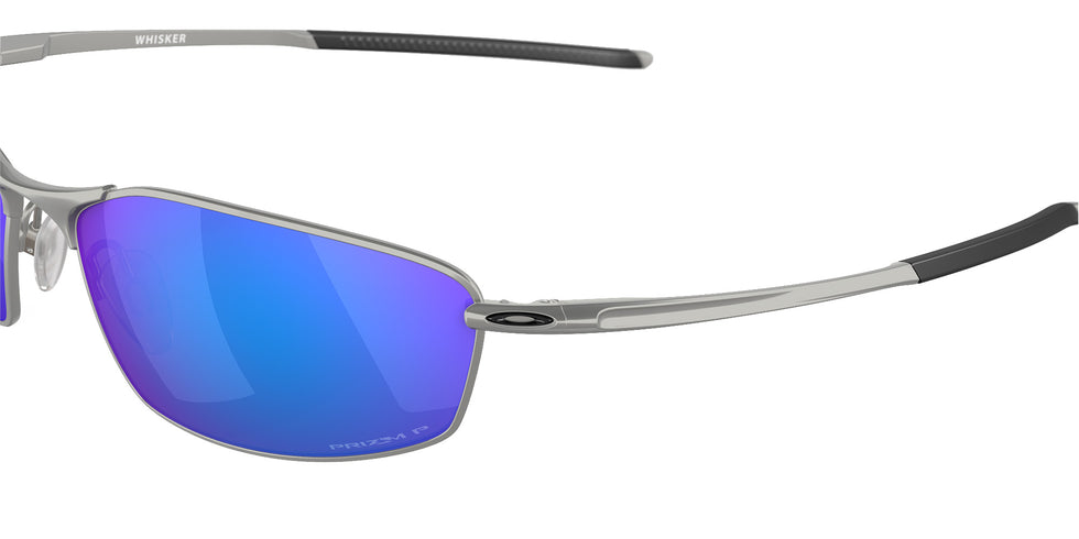 OAKLEY OO4141 Whisker 414104 60 - Satin Chrome / Prizm Sapphire Polarized Mirrored #id:oo4141414104_s:100125