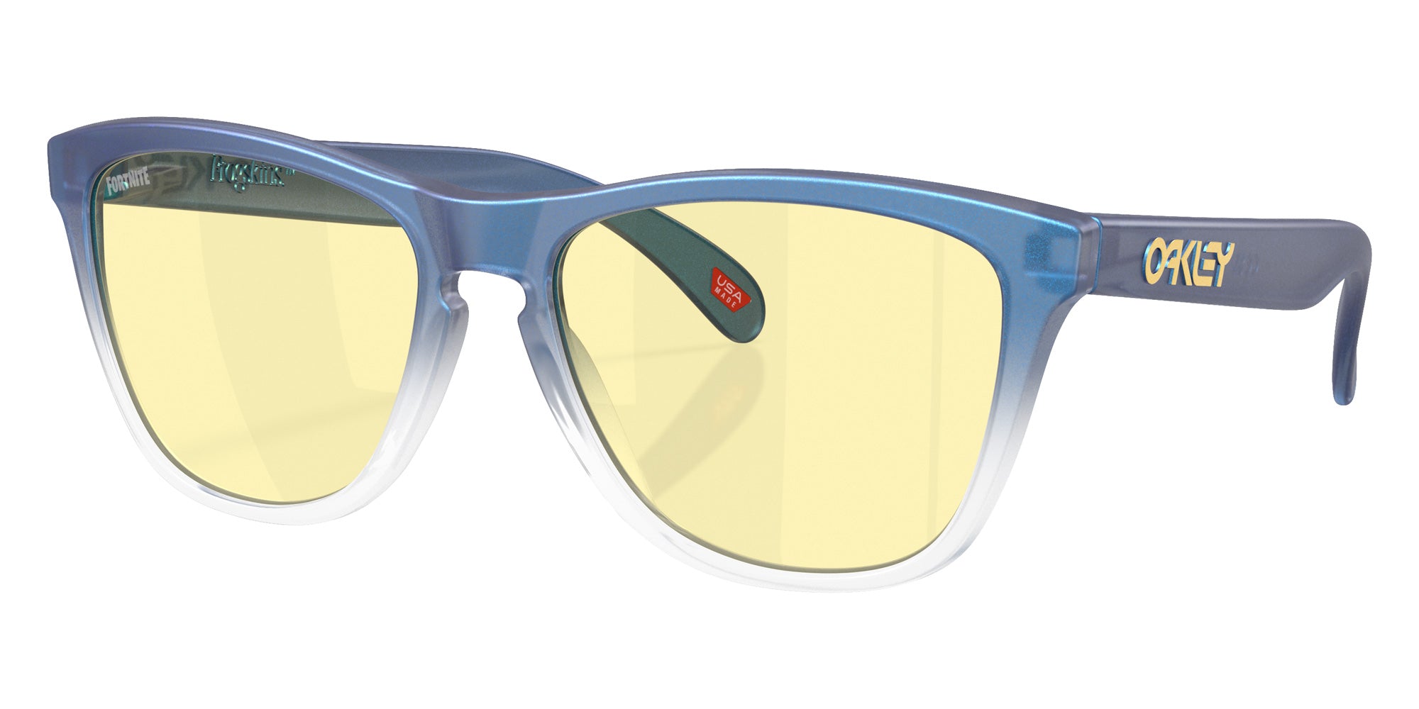 OAKLEY OO9013 Oakley X Fortnite��� Frogskins��� 9013M4 55 - Matte Cyan/Blue/Clear Shift Fade / Prizm Gaming��� 2.0 Mirrored #id:oo90139013m4_s:100105