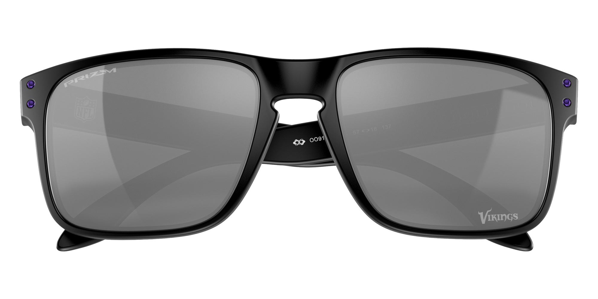 OAKLEY OO9102 Minnesota Vikings Holbrook™ 9102M9 55 - Matte Black / Prizm Black Mirrored #id:oo91029102m9_s:100135