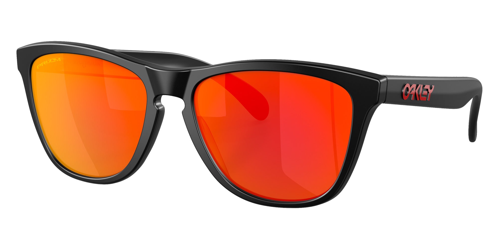 OAKLEY OO9245 Frogskins��� (Low Bridge Fit) 924563 54 - Matte Black / Prizm Ruby Mirrored #id:oo9245924563_s:100105