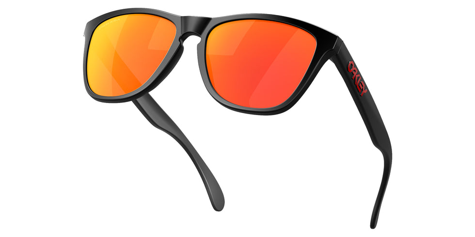 OAKLEY OO9245 Frogskins��� (Low Bridge Fit) 924563 54 - Matte Black / Prizm Ruby Mirrored #id:oo9245924563_s:100125