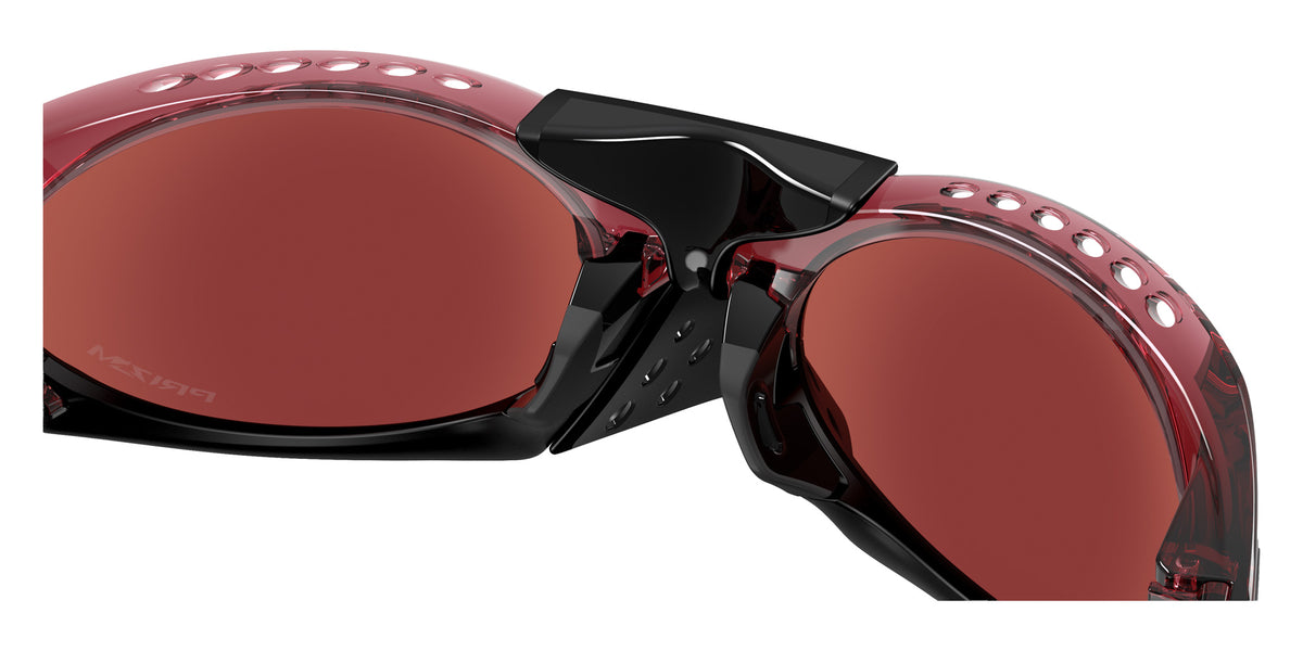 OAKLEY OO9437 Plantaris Basecamp Collection 943716 63 - Transparent Iron Red / Prizm Snow Black Iridium Mirrored #id:oo9437943716_s:100135