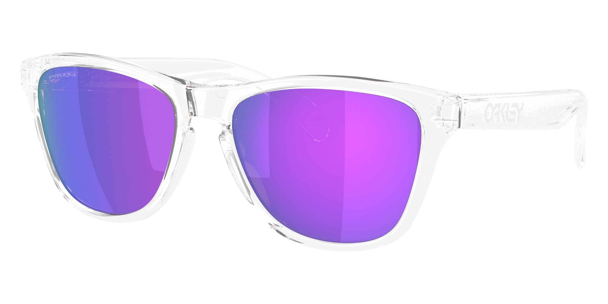 OAKLEY OO9508 Frogskins��� S 950802 53 - Polished Clear / Prizm Violet Mirrored #id:oo9508950802_s:100105