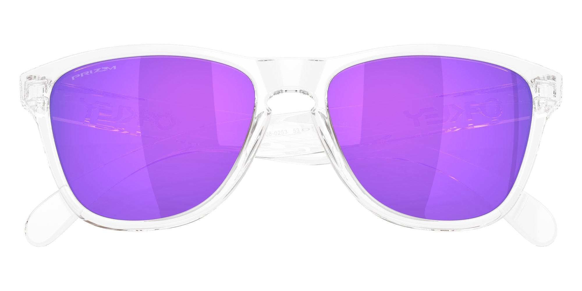OAKLEY OO9508 Frogskins��� S 950802 53 - Polished Clear / Prizm Violet Mirrored #id:oo9508950802_s:100120