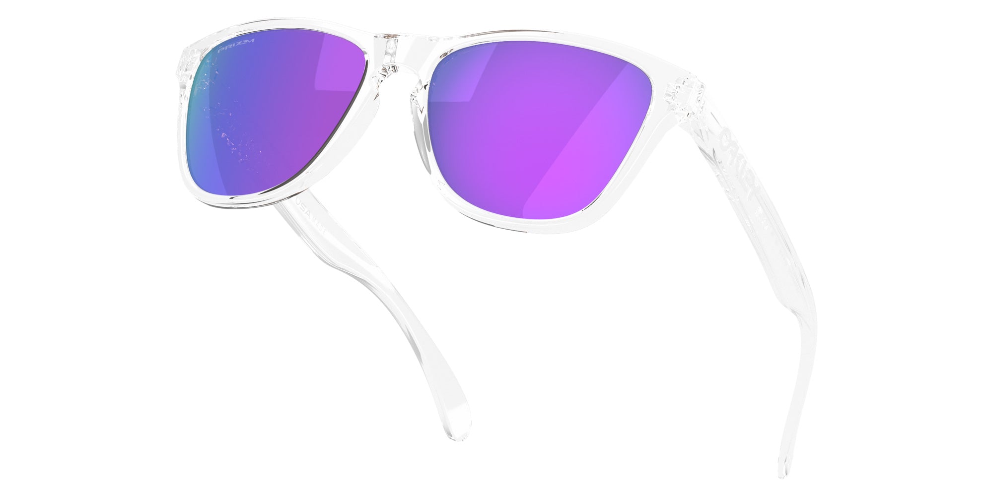 OAKLEY OO9508 Frogskins��� S 950802 53 - Polished Clear / Prizm Violet Mirrored #id:oo9508950802_s:100125