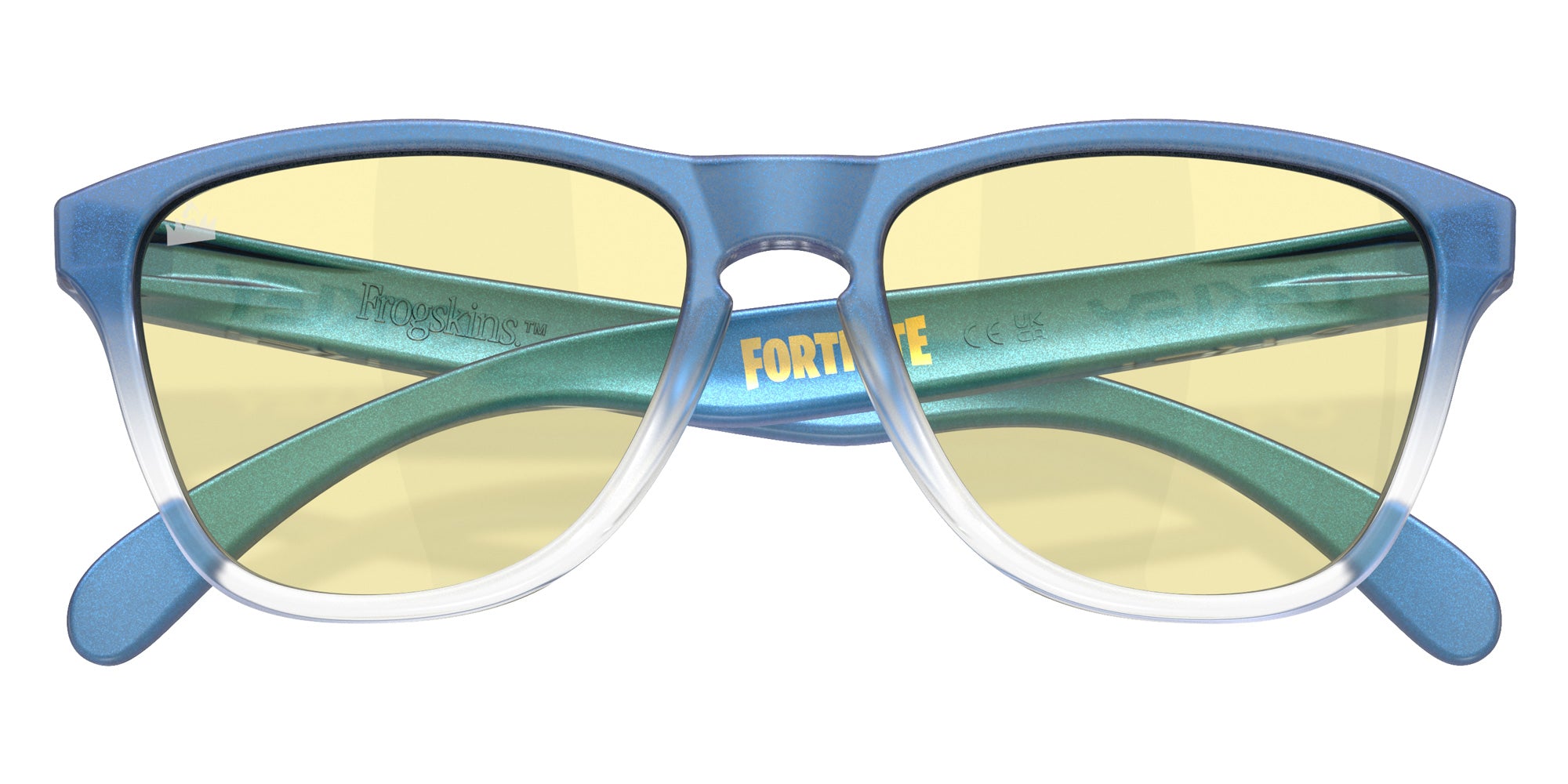 OAKLEY OO9508 Oakley X Fortnite��� Frogskins��� S 950807 53 - Matte Cyan/Blue/Clear Shift Fade / Prizm Gaming��� 2.0 Mirrored #id:oo9508950807_s:100120