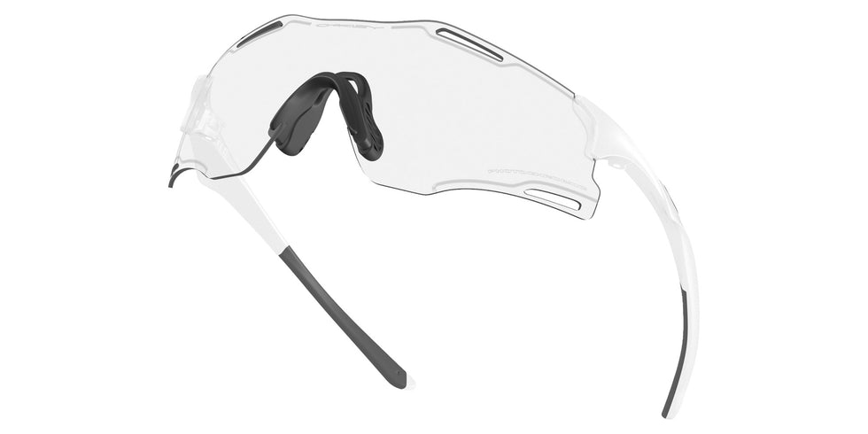 OAKLEY OO9512D Cybr Zero 951201 139 - Matte White / Clear to Black Iridium Photochromic Mirrored #id:oo9512d951201_s:100130