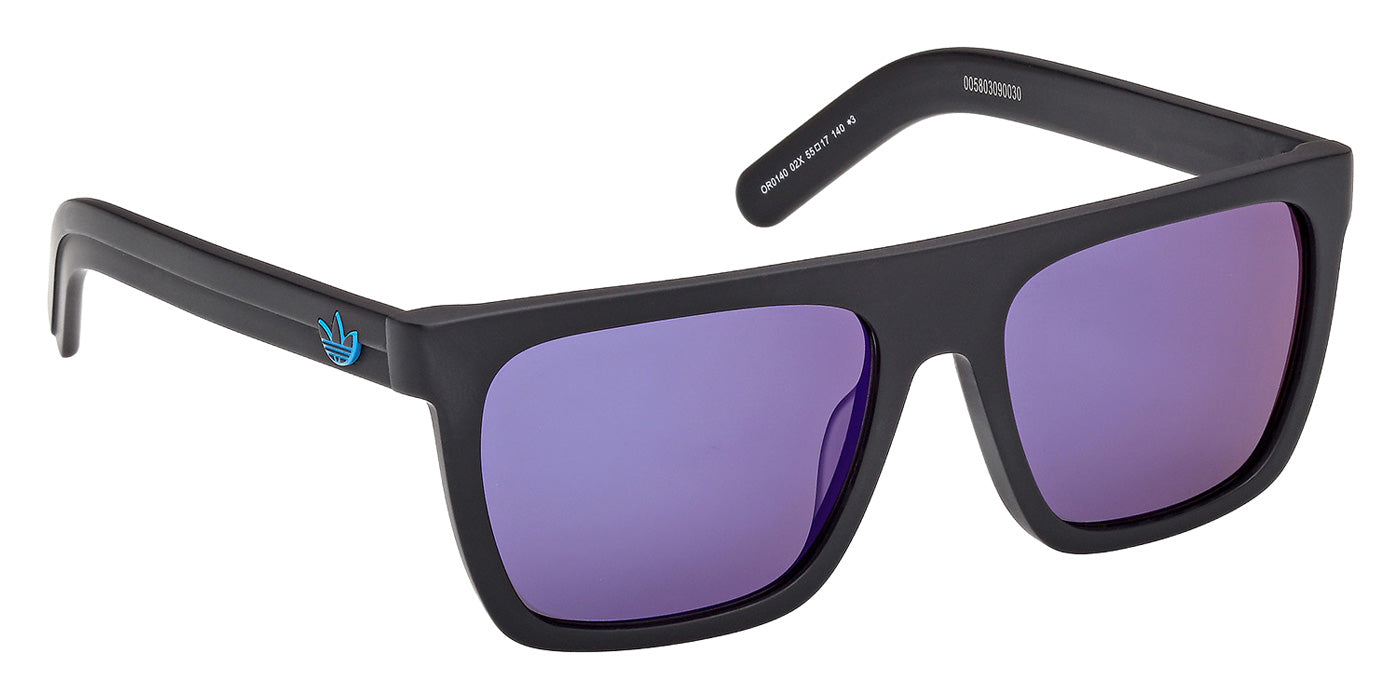Adidas OR0140 02X 55 - Matte Black / Blue Mirrored #id:or014002x_s:102135