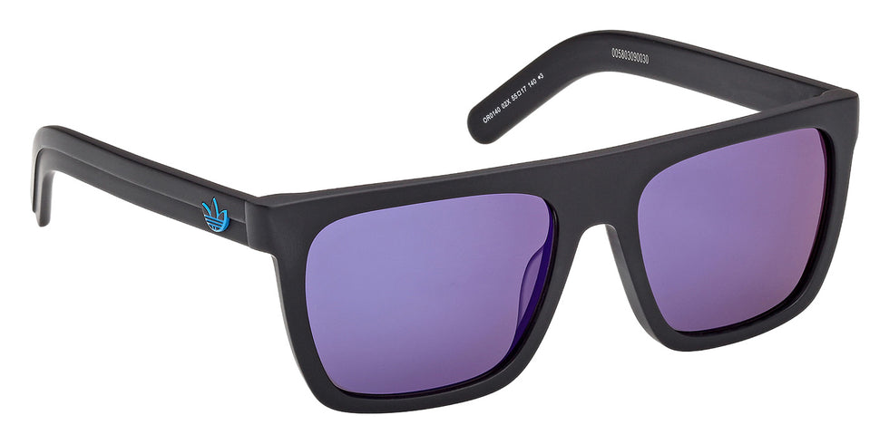 Adidas OR0140 02X 55 - Matte Black / Blue Mirrored #id:or014002x_s:102135