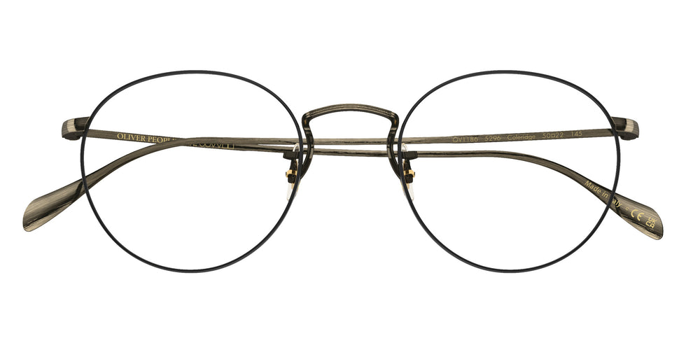 Oliver Peoples OV1186 Coleridge 5296 52 - New Antique Gold/Black #id:ov11865296_s:110125