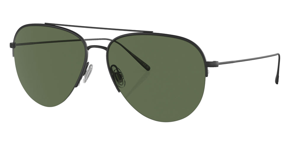Oliver Peoples OV1303ST Cleamons 50629A 60 - Matte Black / Green Polarized #id:ov1303st50629a_s:100105