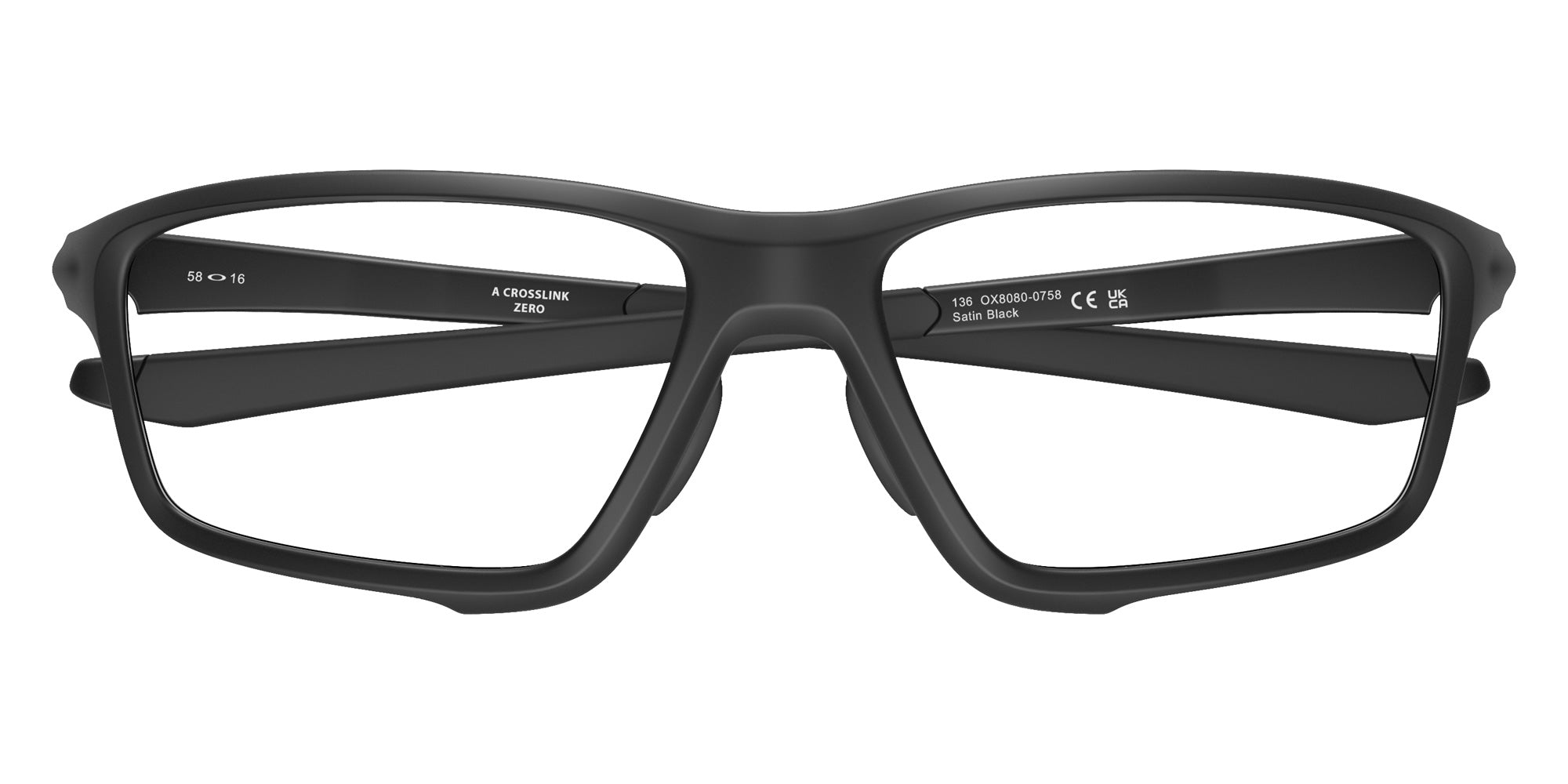 OAKLEY OX8080 Crosslink�� Zero (Low Bridge Fit) Reflective 808007 58 - Satin Black #id:ox8080808007_s:100120