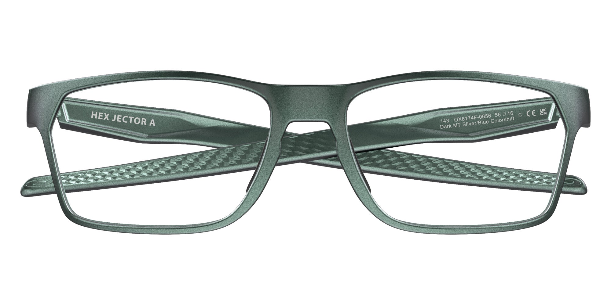 OAKLEY OX8174F Hex Jector (Low Bridge Fit) 817406 54 - Dark Matte Silver Blue Colorshift #id:ox8174f817406_s:100120