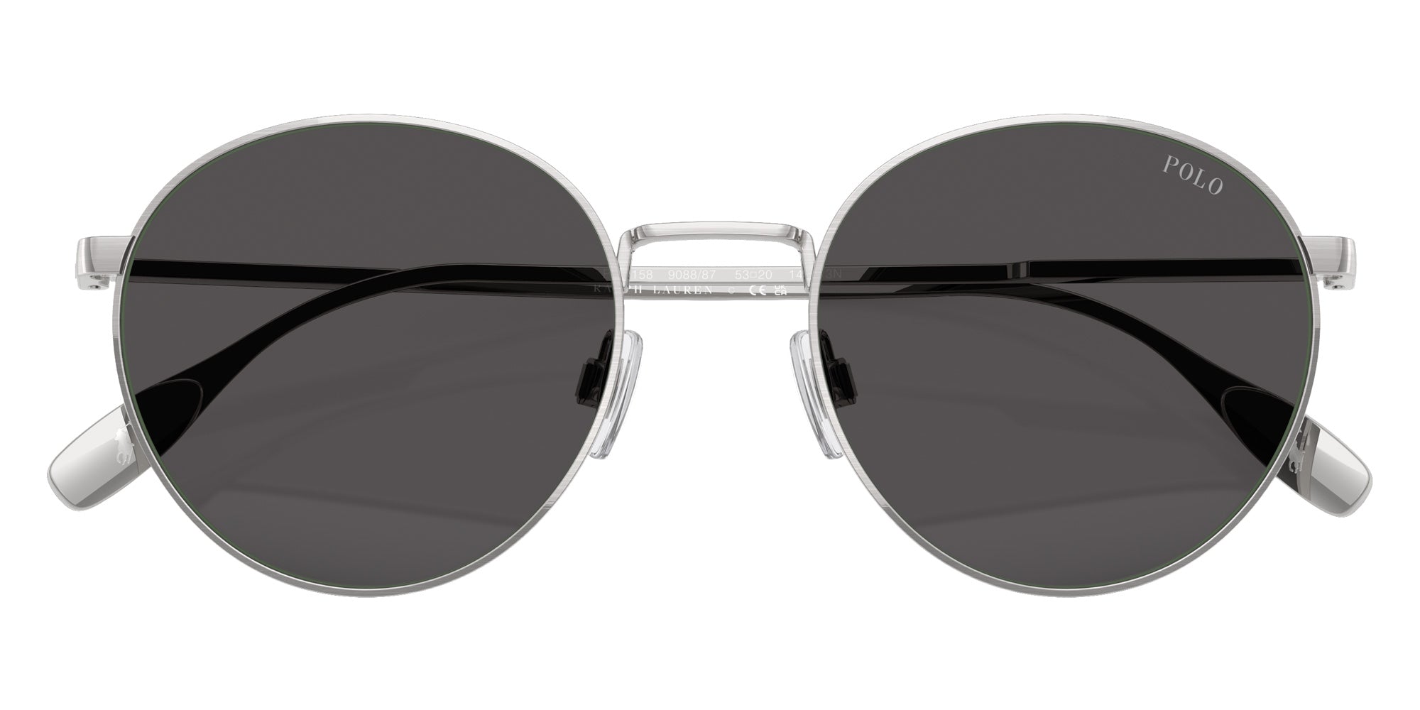 POLO RALPH LAUREN PH3158 908887 53 - Brushed Silver / Dark Gray #id:ph3158908887_s:100120