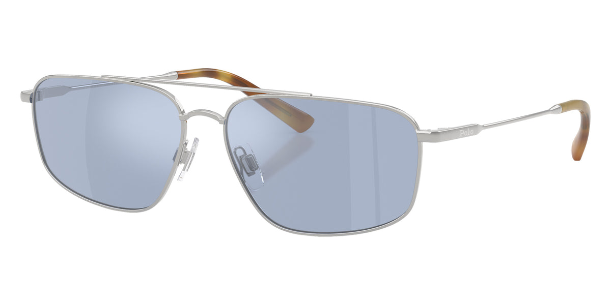 POLO RALPH LAUREN PH3164 90011U 58 - Shiny Silver / Light Blue Mirrored Silver #id:ph316490011u_s:100105