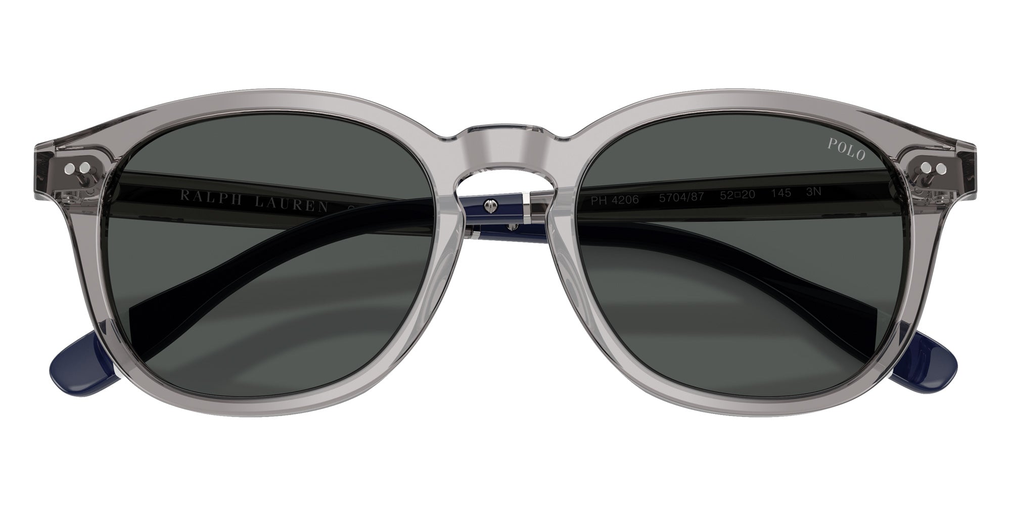 POLO RALPH LAUREN PH4206 570487 52 - Shiny Transparent Gray / Dark Gray #id:ph4206570487_s:100120