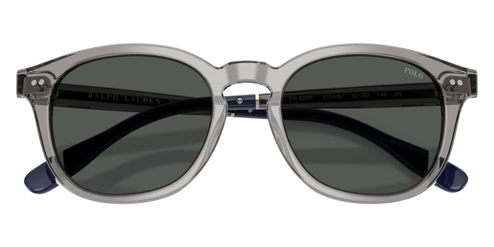 POLO RALPH LAUREN PH4206 570487 52 - Shiny Transparent Gray / Dark Gray #id:ph4206570487_s:100120