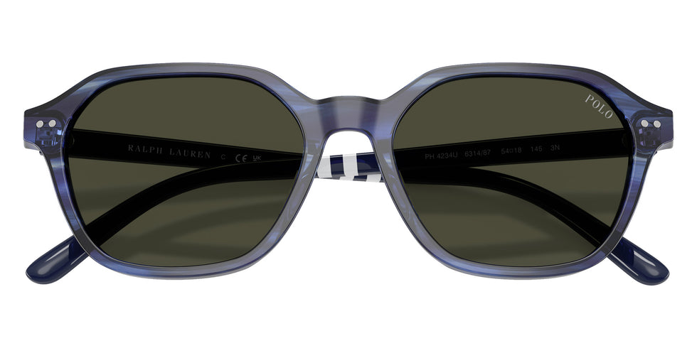 POLO RALPH LAUREN PH4234U 631487 54 - Shiny Striped Blue / Dark Gray #id:ph4234u631487_s:104120