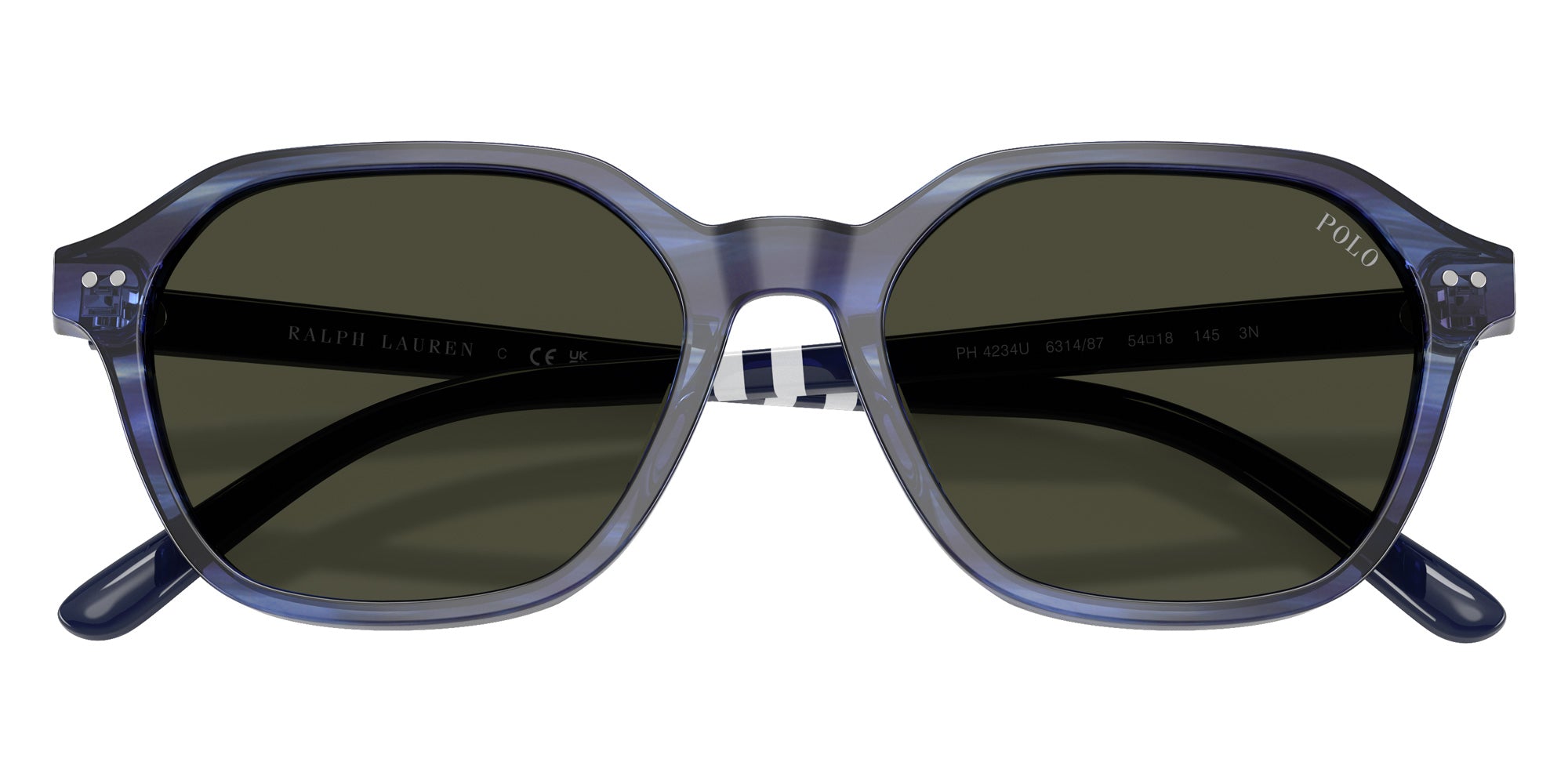 POLO RALPH LAUREN PH4234U 631487 54 - Shiny Striped Blue / Dark Gray #id:ph4234u631487_s:104120