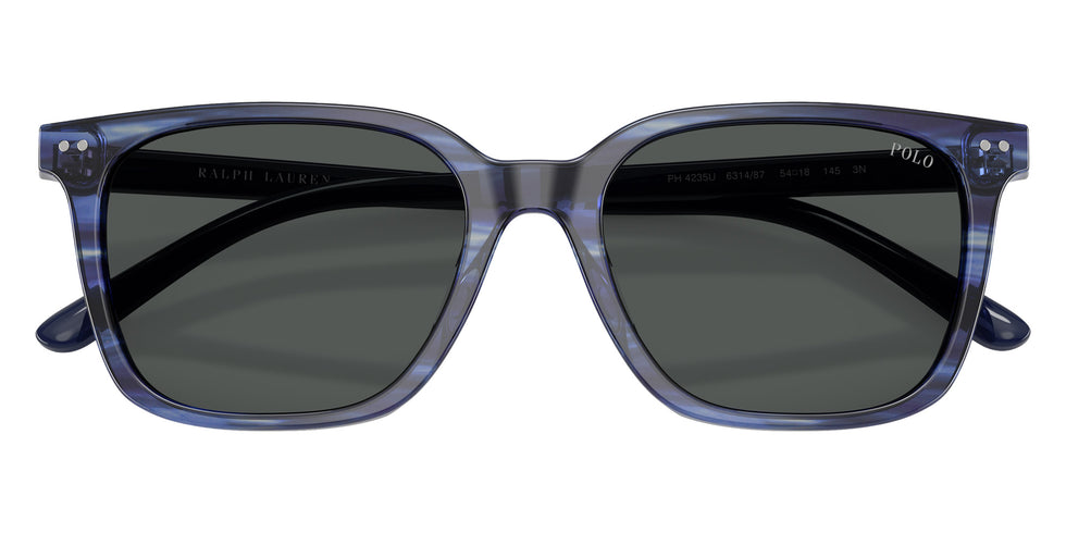 POLO RALPH LAUREN PH4235U 631487 54 - Shiny Striped Blue / Dark Gray #id:ph4235u631487_s:106120