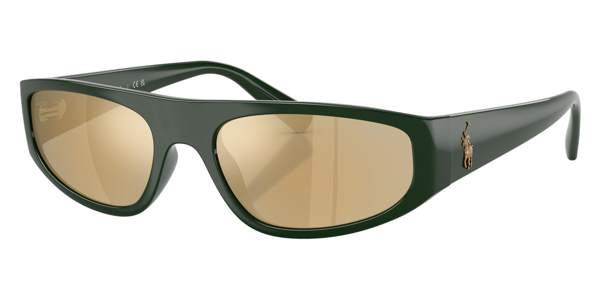 POLO RALPH LAUREN PH4250U 58567P 57 - Shiny Polo Bar Green / Brown Mirrored Gold #id:ph4250u58567p_s:100105