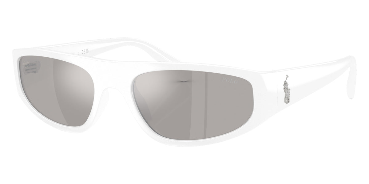 POLO RALPH LAUREN PH4250U 58596G 57 - Shiny White / Light Gray Mirrored Silver #id:ph4250u58596g_s:106105