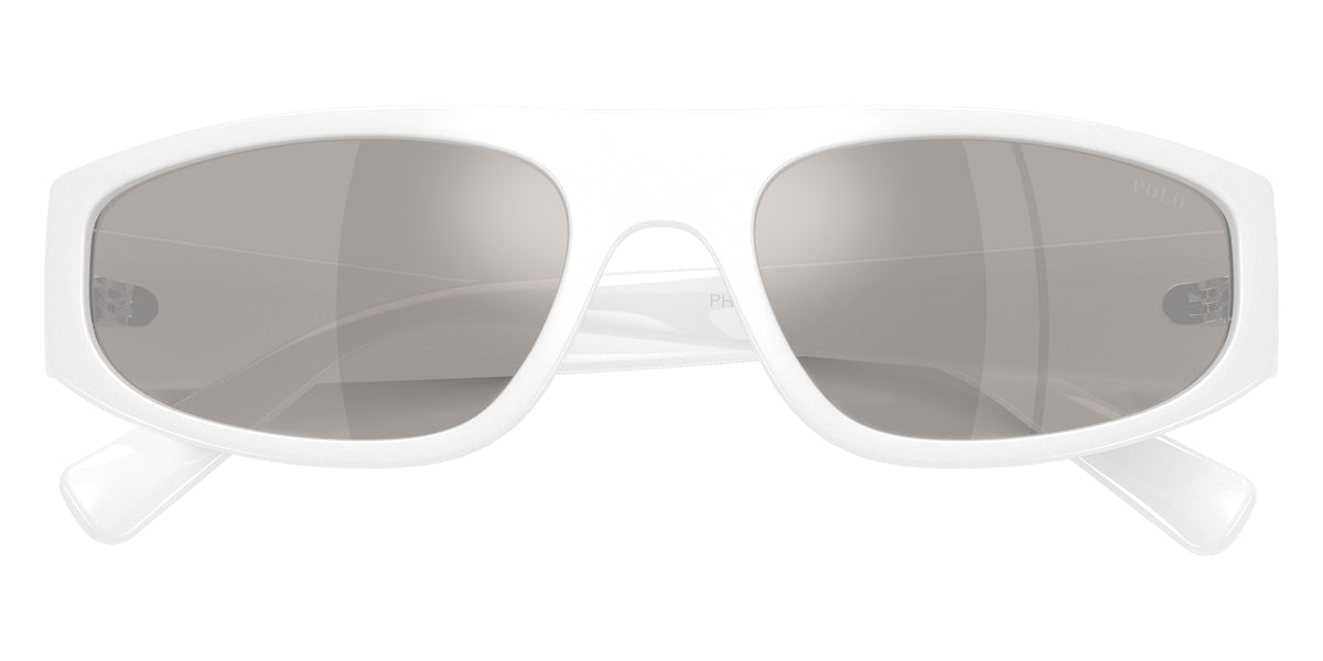 POLO RALPH LAUREN PH4250U 58596G 57 - Shiny White / Light Gray Mirrored Silver #id:ph4250u58596g_s:106120