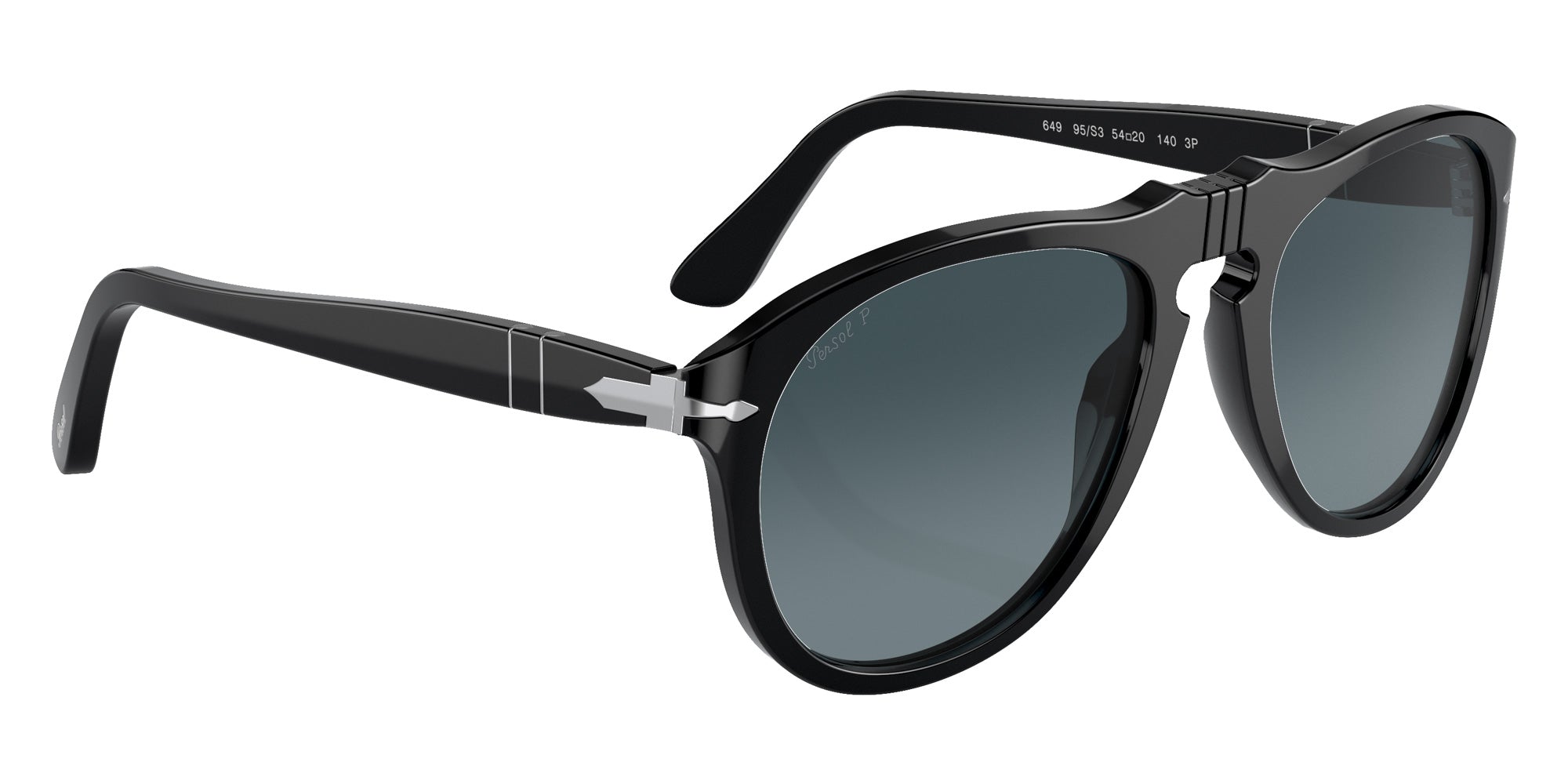 Persol PO0649 649 - Original 95/S3 54 - Black / Light Blue Gradient Dark Blue Polarized #id:po064995s3_s:122120