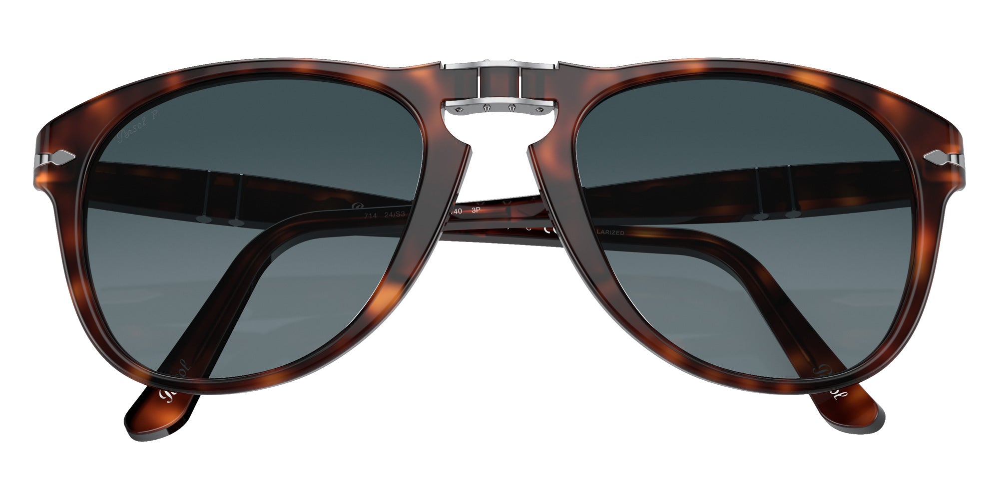 Persol PO0714 714 - Original 24/S3 54 - Havana / Polarized Light Blue Gradient #id:po071424s3_s:104120