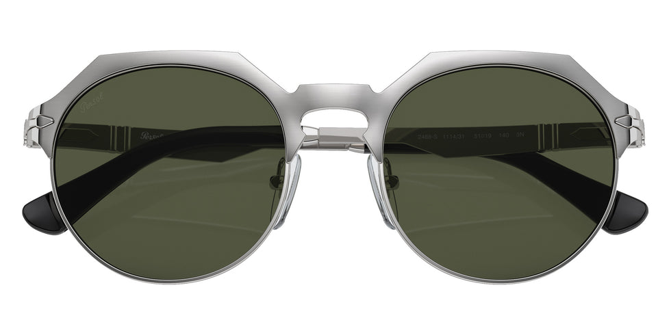 Persol PO2488S 111431 48 - Brushed Silver / Green #id:po2488s111431_s:100125