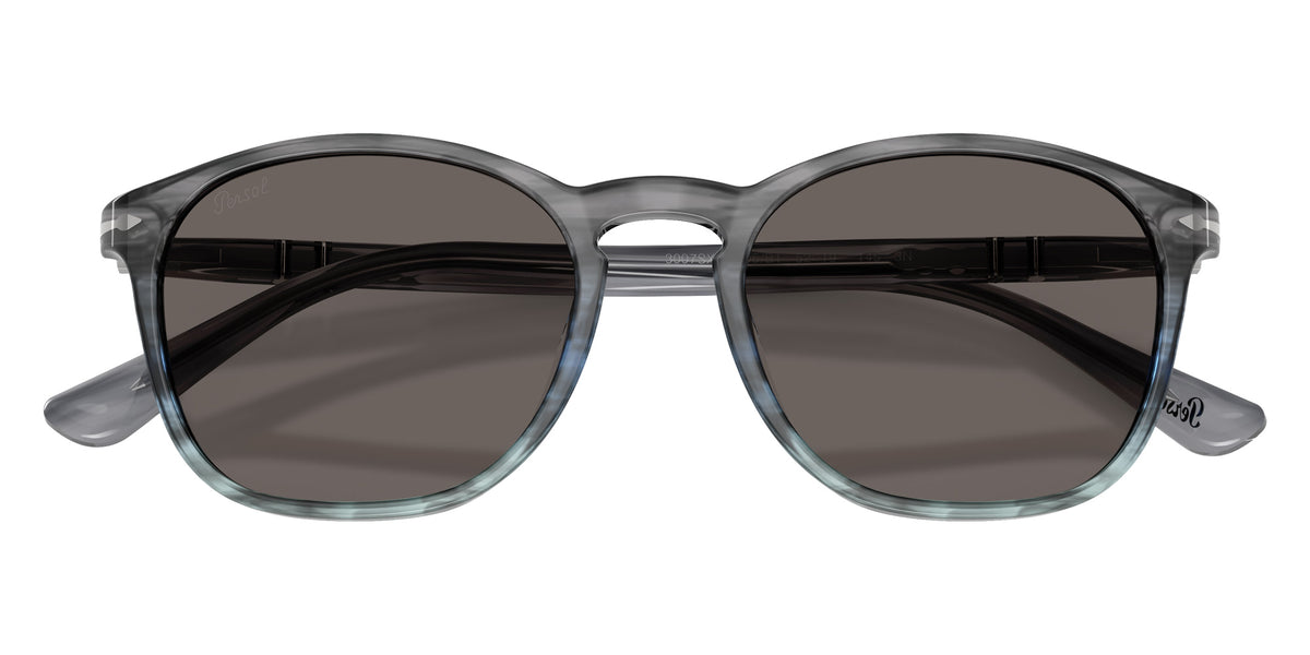 Persol PO3007SX 1205B1 50 - Gradient Stripped Gray Blue / Dark Gray #id:po3007sx1205b1_s:100125