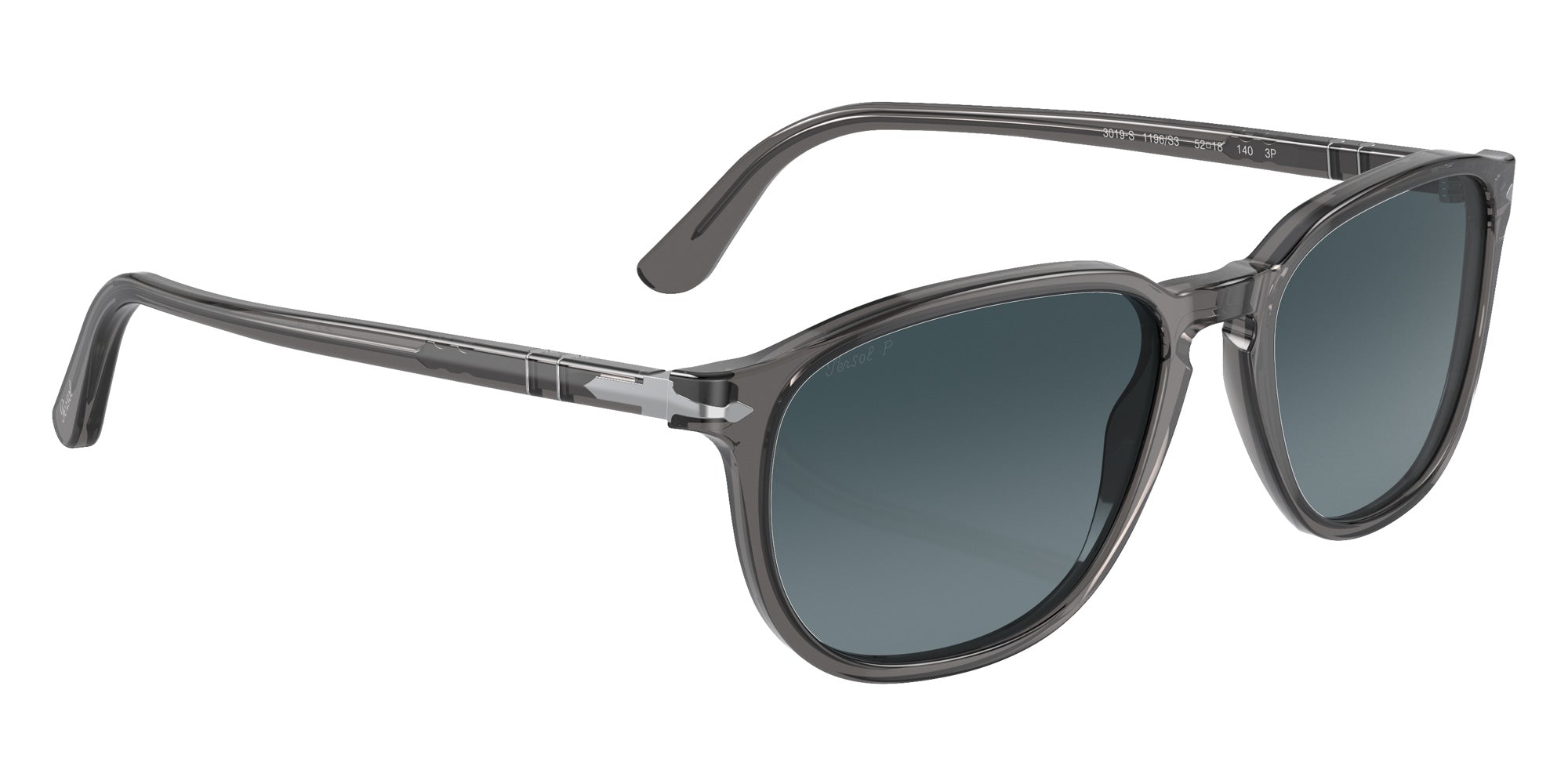 Persol PO3019S 1196S3 52 - Transparent Gray / Light Blue Gradient Dark Blue Polarized #id:po3019s1196s3_s:100120