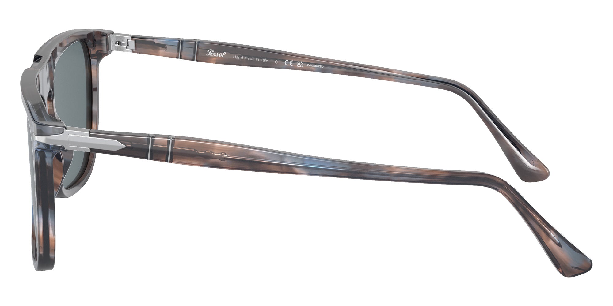 Persol PO3225S 11553R 56 - Striped Blue / Dark Blue Polarized + AR #id:po3225s11553r_s:100110