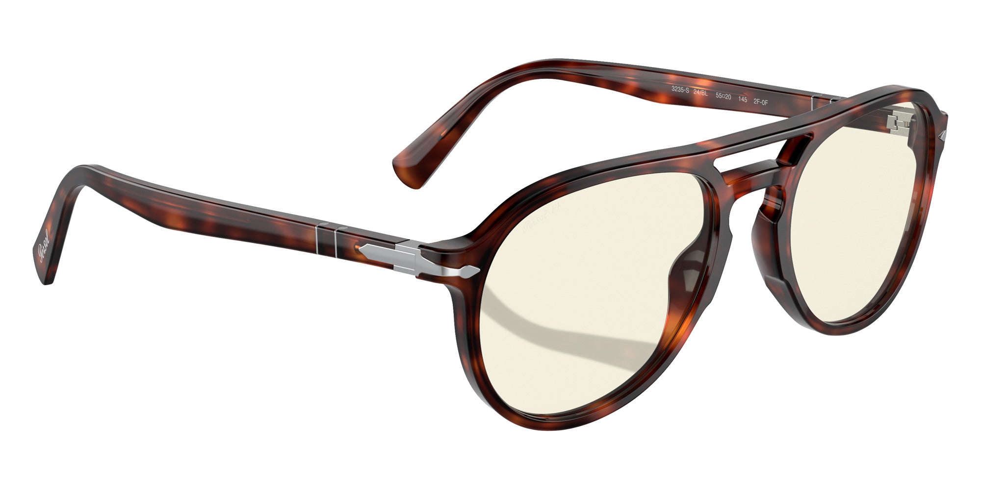 Persol PO3235S 24/BL 55 - Havana / Photochromic Clear to Gray with Blue Light Filter Mirrored #id:po3235s24bl_s:100120
