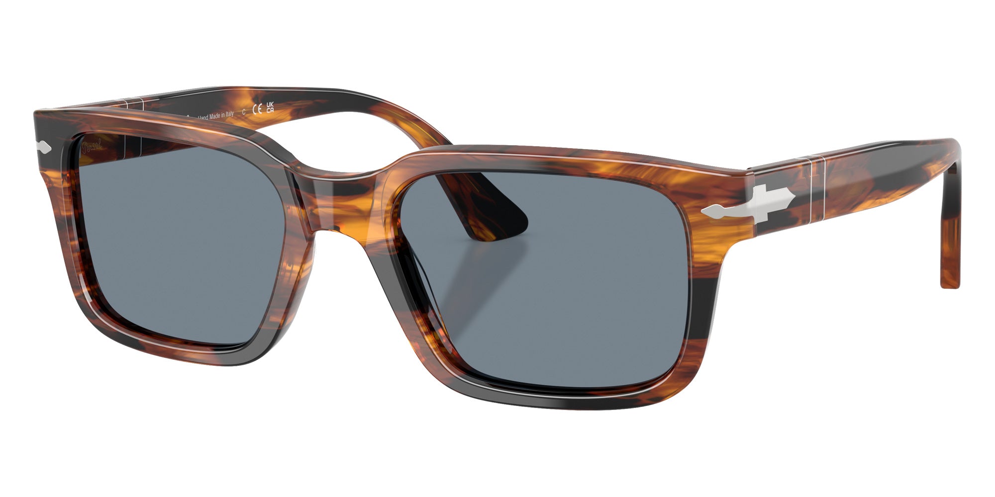 Persol PO3272S 123556 55 - Striped Black & Brown / Light Blue #id:po3272s123556_s:104105
