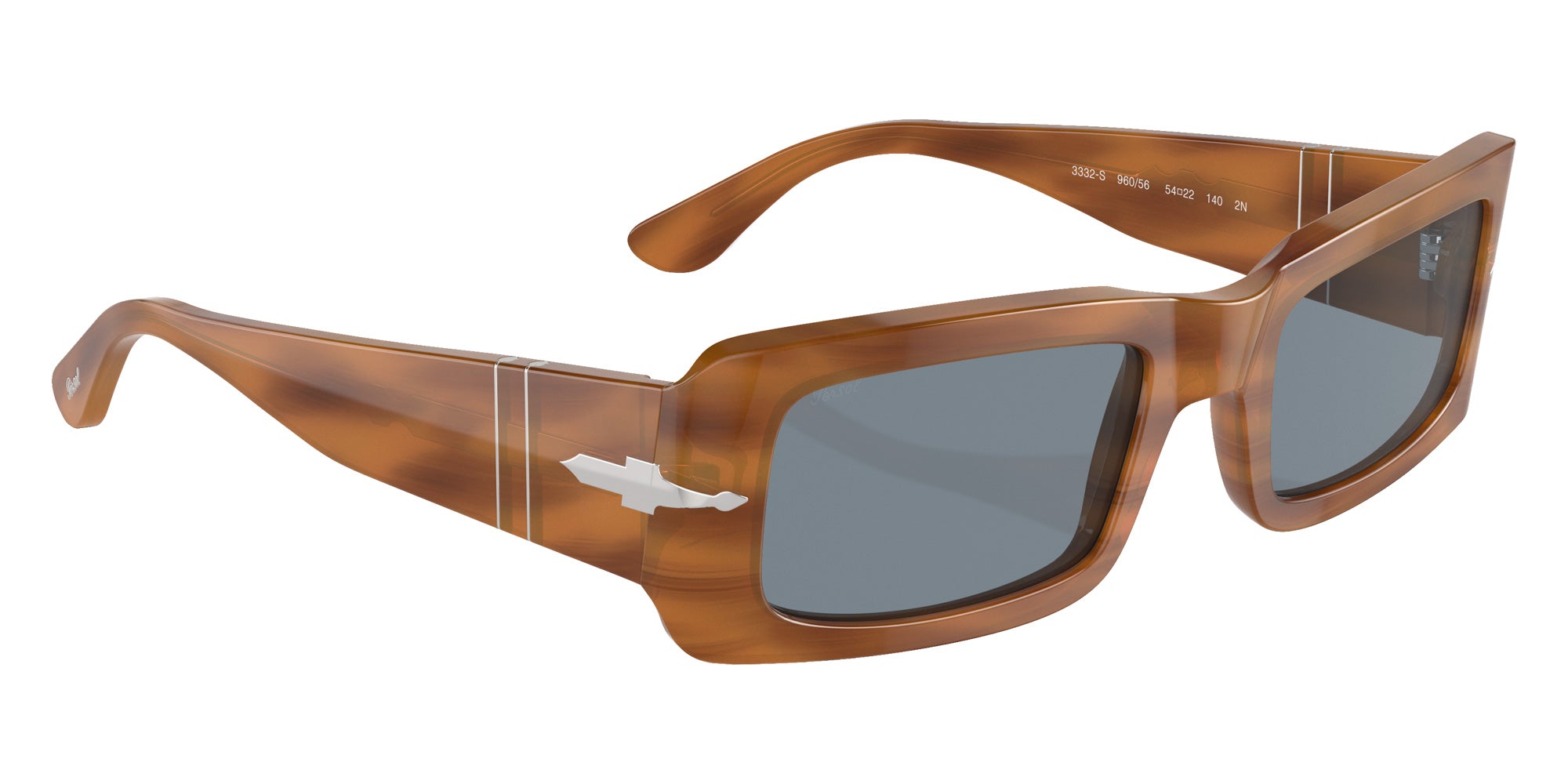 Persol PO3332S Francis 960/56 54 - Striped Brown / Light Blue #id:po3332s96056_s:100120