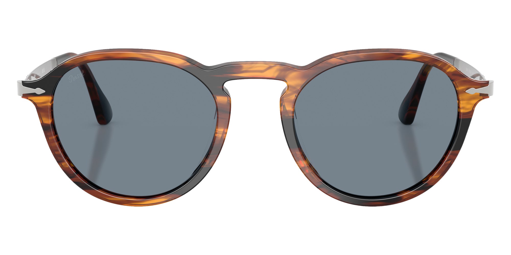 Persol PO3383S 123556 51 - Striped Black & Brown / Light Blue #id:po3383s123556_s:100100