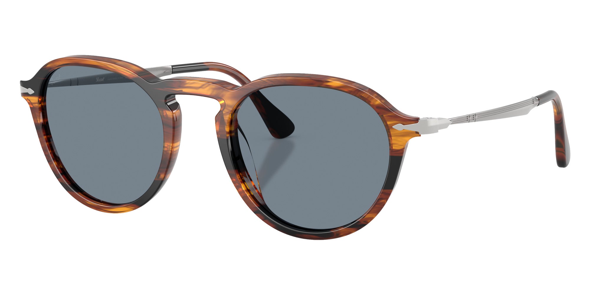 Persol PO3383S 123556 51 - Striped Black & Brown / Light Blue #id:po3383s123556_s:100105