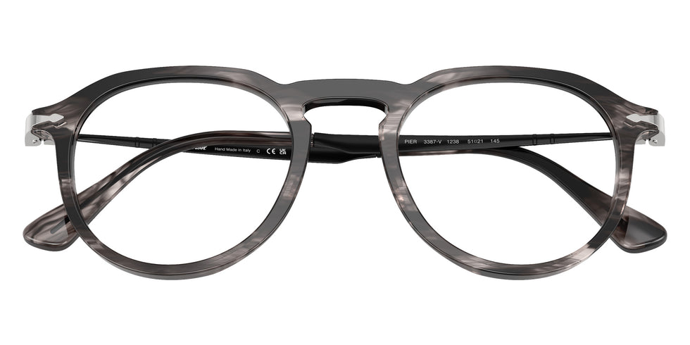 Persol PO3387V - Pier 1238 49 - Striped Black & Gray #id:po3387v1238_s:104125