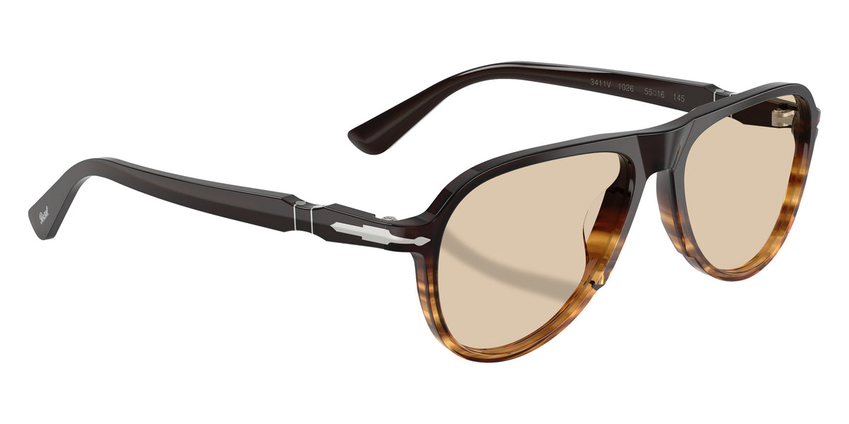 Persol PO3411V 1026 55 - Brown Striped Amber / Light Brown #id:po3411v1026_s:100120