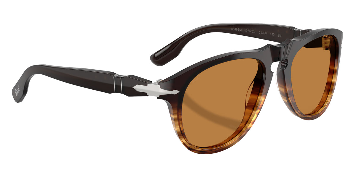 Persol PO8649SM 102653 54 - Brown Striped Amber / Brown #id:po8649sm102653_s:100120
