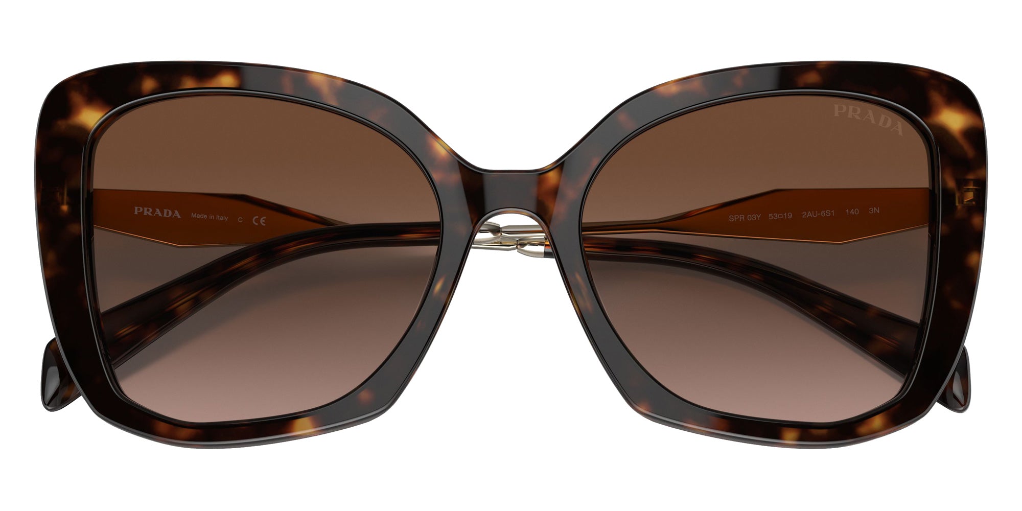 Prada PR 03YS 2AU6S1 53 - Tortoise / Brown Gradient #id:pr03ys2au6s1_s:100120