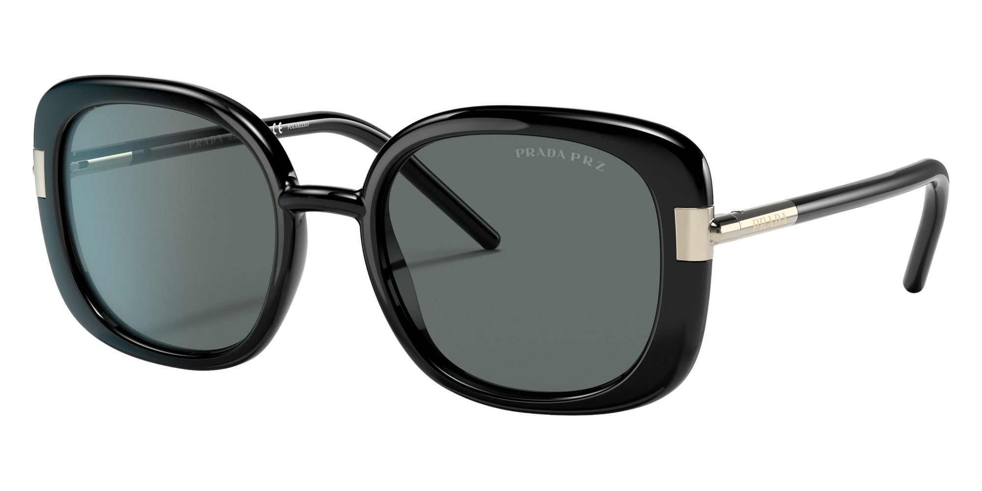 Prada PR 04WS 1AB5Z1 53 - Black / Polarized Dark Gray #id:pr04ws1ab5z1_s:100105
