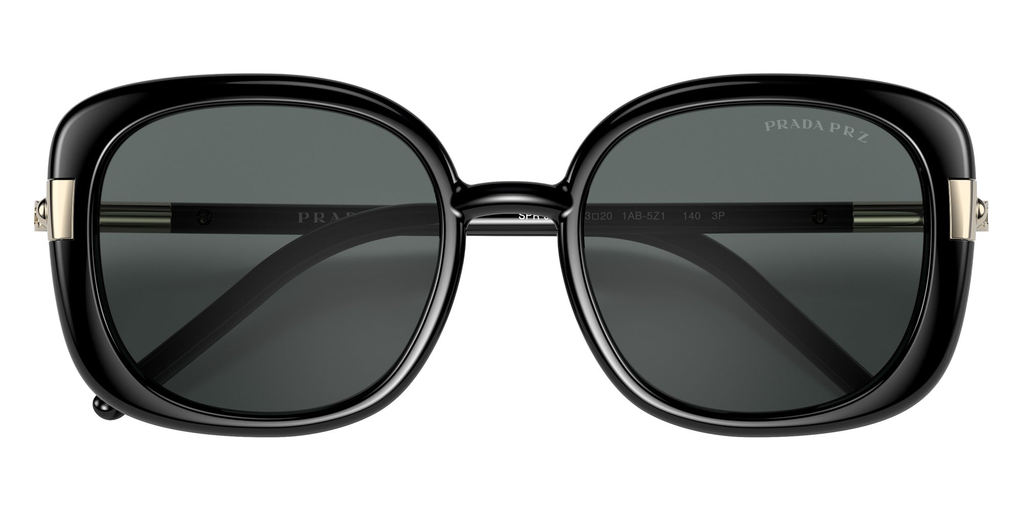 Prada PR 04WS 1AB5Z1 53 - Black / Polarized Dark Gray #id:pr04ws1ab5z1_s:100120