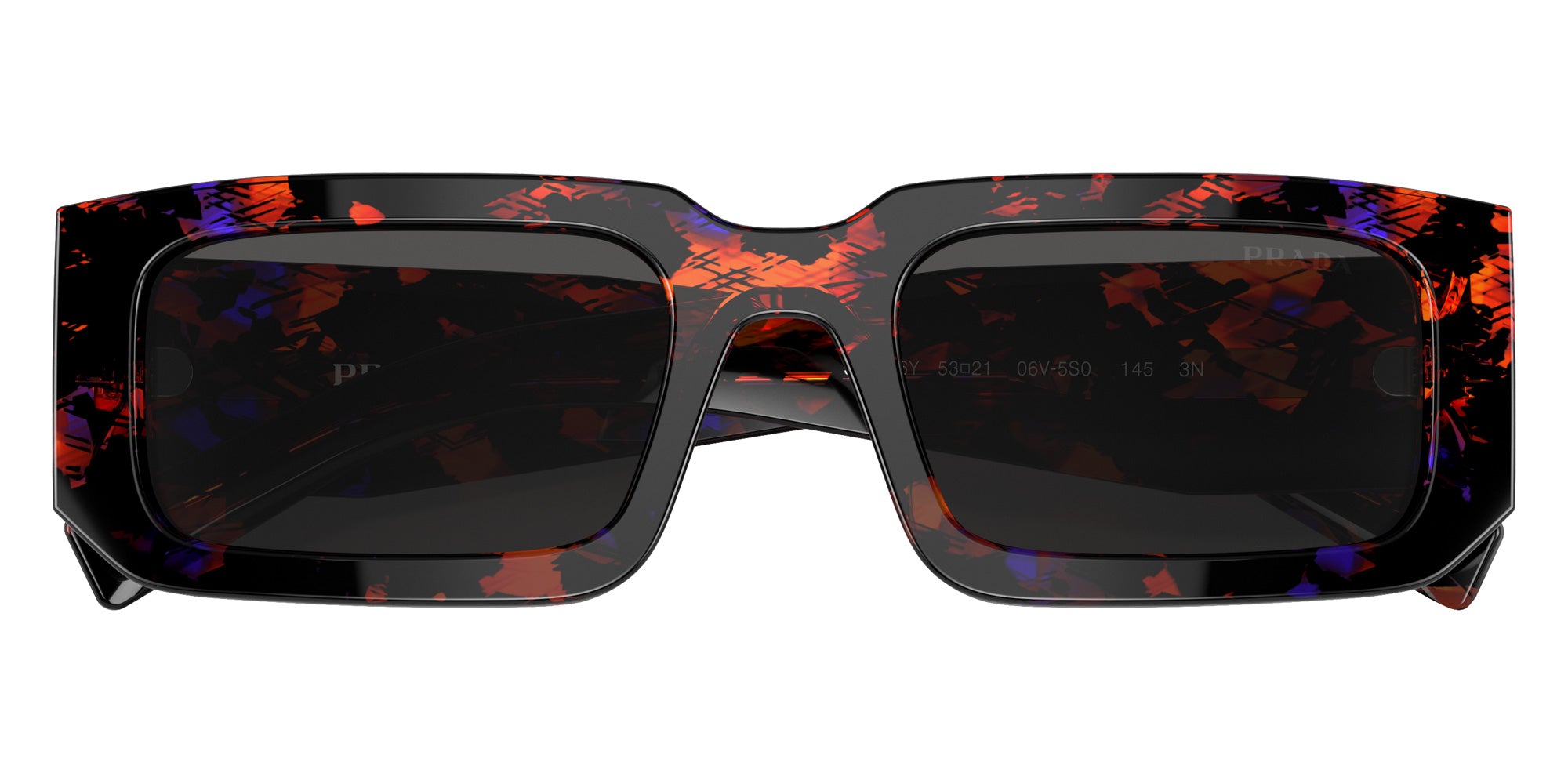 Prada PR 06YS 06V5S0 53 - Abstract Orange / Dark Gray #id:pr06ys06v5s0_s:102120