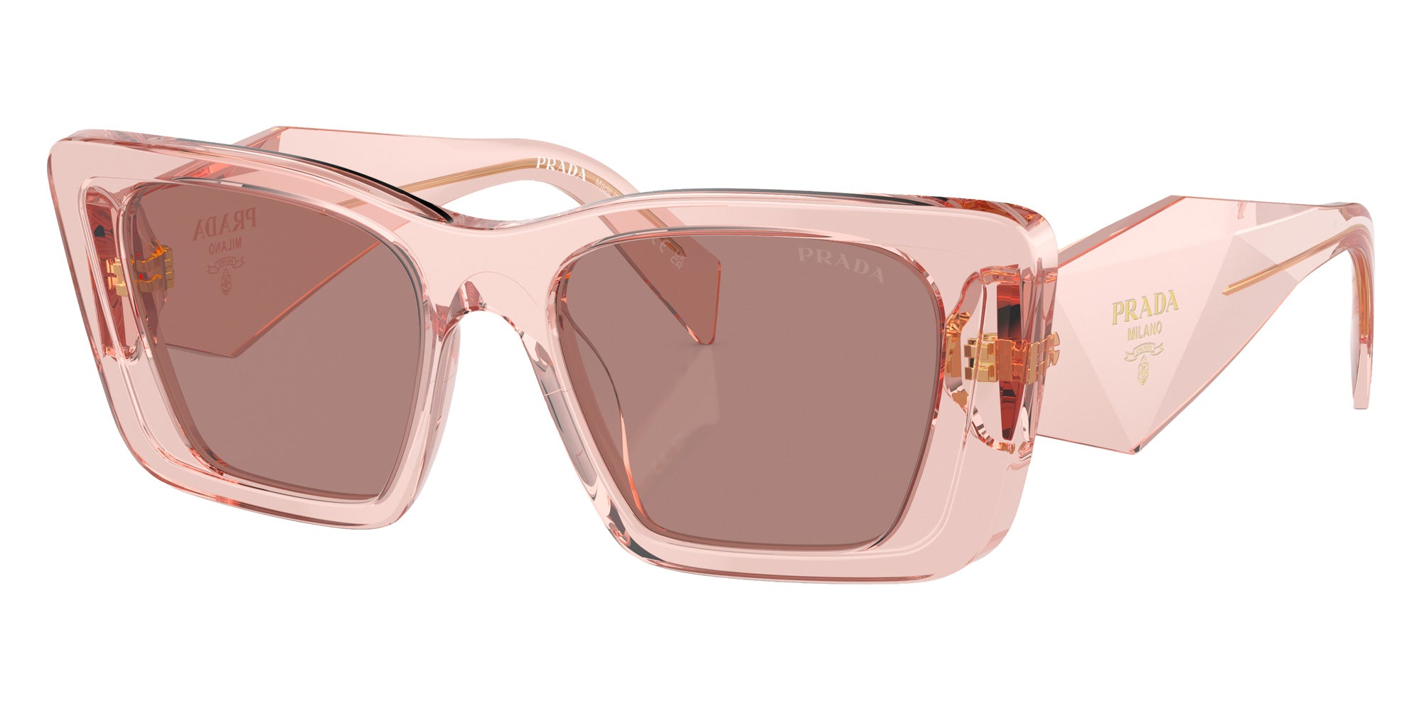 Prada PR 08YS 19Q10D 51 - Transparent Peach / Light Brown #id:pr08ys19q10d_s:102105