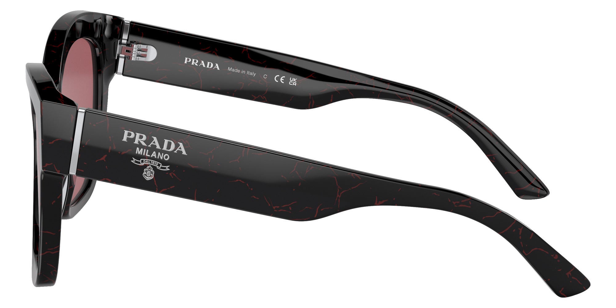 Prada PR 17ZS 11F08S 54 - Black/Etruscan Marble / Dark Violet #id:pr17zs11f08s_s:100110