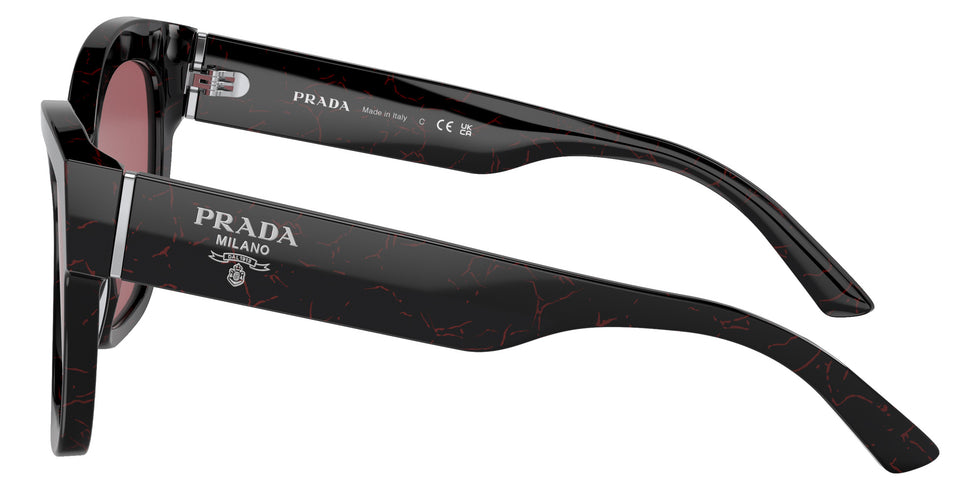 Prada PR 17ZS 11F08S 54 - Black/Etruscan Marble / Dark Violet #id:pr17zs11f08s_s:100110