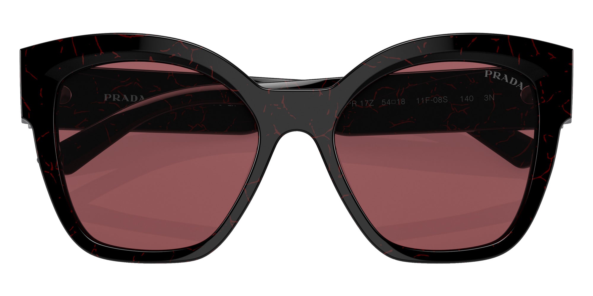 Prada PR 17ZS 11F08S 54 - Black/Etruscan Marble / Dark Violet #id:pr17zs11f08s_s:100120